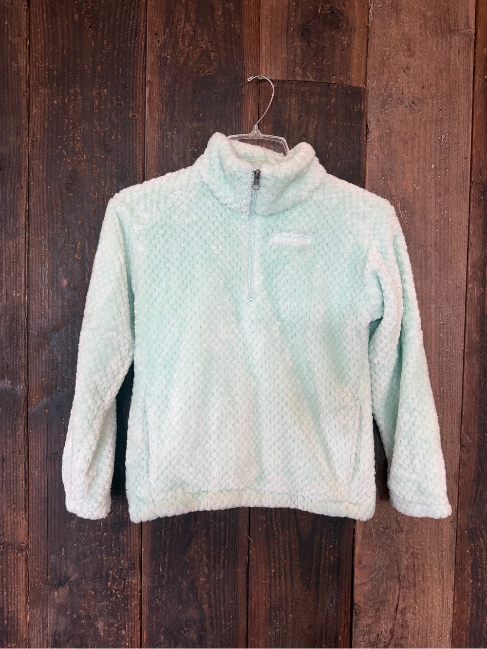 Columbia Kids Half-Zip Plush Jacket in Mint